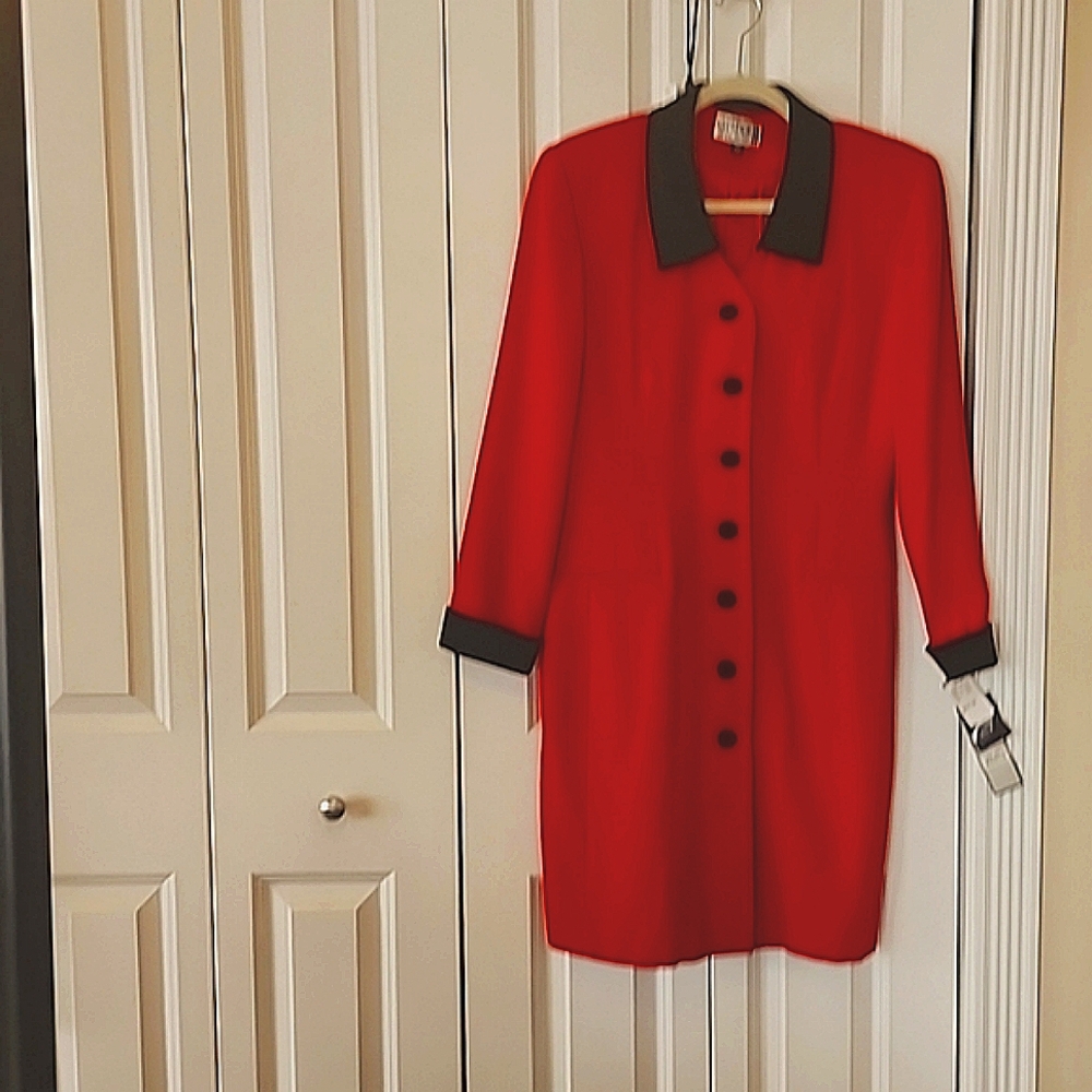 KASPER, Petite dress, size 12P, Scarlet Red